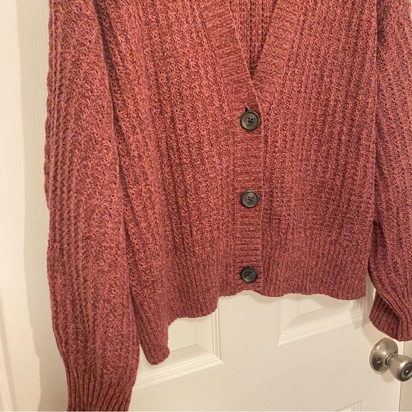 American Eagle Burgundy Cardigan - Picture 4 of 6